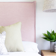Dusk Pink Grace Upholstered Headboard with Slipcover