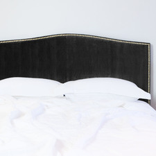Velvet Studded Double Bedhead