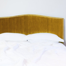 Velvet Studded Single Bedhead
