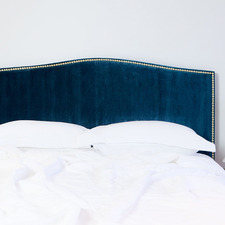Velvet Studded Super King Bedhead
