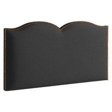 Plain Upholstered Heart King Bedhead