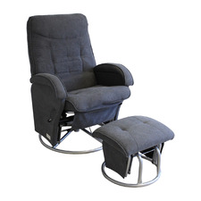 2 Piece Diva Upholstered Glider Chair & Ottoman Set