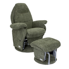 2 Piece Vogue Boucle Glider Chair & Ottoman Set