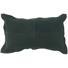 Forest Green Nappa Patchwork Leather Cushion