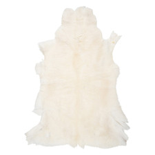 White Albino Reindeer Hide Throw Rug