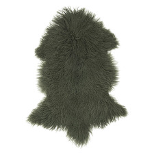 Olive Agapios Mongolian Sheepskin Rug