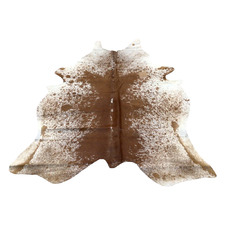 Spotted Brown Longhorn Cow Hide Rug