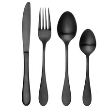 24 Piece Tablekraft Ink Soho Stainless Steel Cutlery Set