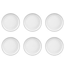 White Urban Linea 21.8cm Coupe Side Plates (Set of 6)