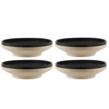 Speckle Black Soho 23cm Footed Pasta Bowls (Set of 4)