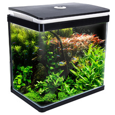 Curved Glass 30L RGB LED Fish Tank with Filter Pump