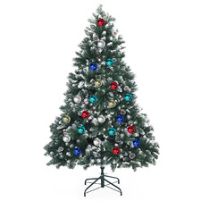 180cm Snowy Christmas Tree with Bauble Balls