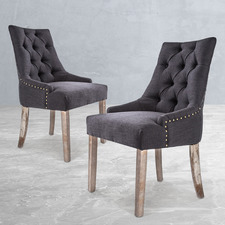Jarett Studded French Provincial Upholstered Dining Chairs (Set of 2)