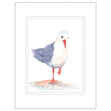 Seagull Watercolour Two of Three Framed Print