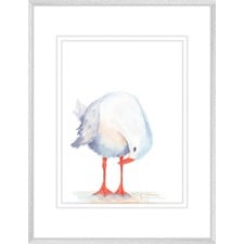 Seagull Watercolour Three of Three Framed Print