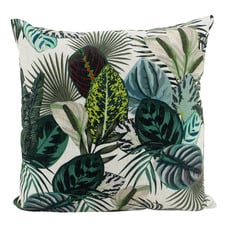 Vivid Jungle Linen-Blend Cushion