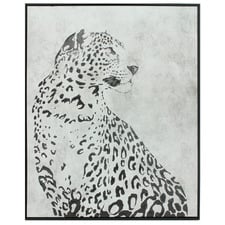 Snow Leopard Framed Canvas Wall Art