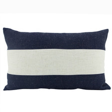 Stripe Rectangular Linen-Blend Cushion