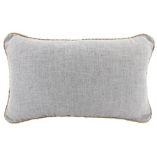 Rope Trimmed Rectangular Linen Cushion