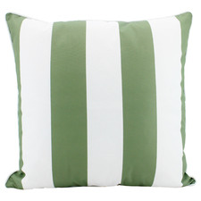 Stripe Olive Square Double Sided Outdoor Cushion