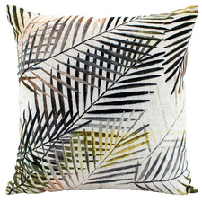 Abstract Palms Linen-Blend Cushion
