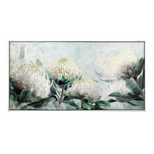 White Waratahs Framed Canvas Wall Art