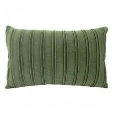 Pleated Rectangular Velvet Cushion