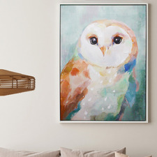 Owl for Now Framed Canvas Wall Art