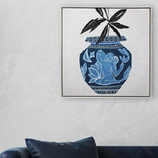 Drop the Vase Framed Canvas Wall Art