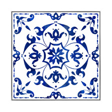 Tile of Man Framed Canvas Wall Art