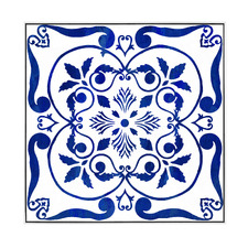 Royal Tile Framed Canvas Wall Art
