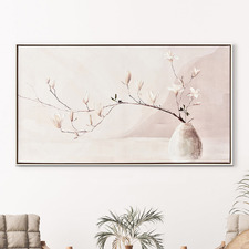 Stick in the Bud Framed Canvas Wall Art