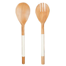 2 Piece Karin Acacia Wood Salad Server Set