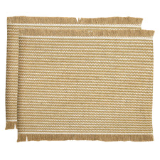 Frida Striped Cotton & Jute Placemats (Set of 2)