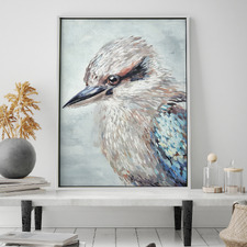 Left Kookaburra Framed Canvas Wall Art