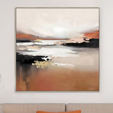 Shades of Mocha Framed Canvas Wall Art