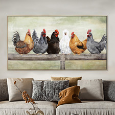 Cluck Comfort Framed Canvas Wall Art