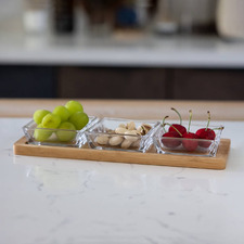 4 Piece Monte Serving Bowl & Tray Set