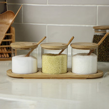 4 Piece Claire Spice Jar & Tray Set