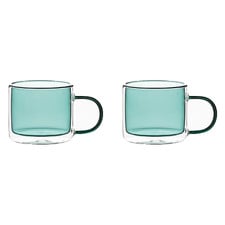 Walsen 250ml Glass Mugs (Set of 2)