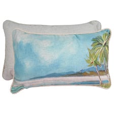 Karson Rectangular Linen-Blend Cushion