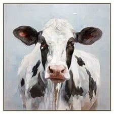 Moo-La-La Framed Canvas Wall Art