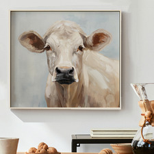 Moo-Dern Framed Canvas Wall Art