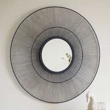Elio Round Iron Wall Mirror