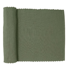 Napery Ribbed Cotton-Blend Table Runner