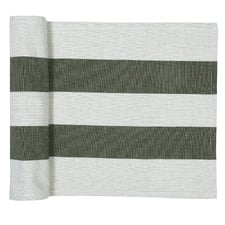 Napery Cotton-Blend Striped Table Runner