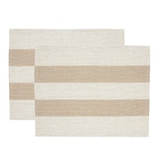 Napery Striped Cotton-Blend Placemats (Set of 2)