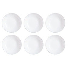 Atmore 19cm Opal Glass Dessert Plates (Set of 6)
