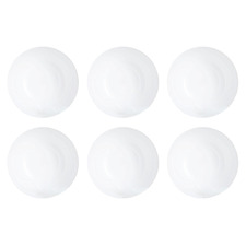 Fairfield 19cm Opal Glass Dessert Plates (Set of 6)