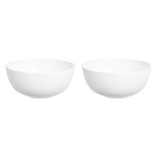 Fairfield 21cm Opal Glass Salad Bowls (Set of 2)